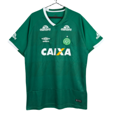 2016 Mens Chapecoense Home Green Retro Soccer Jersey