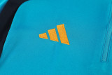 2026-27 Kids Spain Lake Blue Half Pull Training Suit(have two star ⭐⭐)