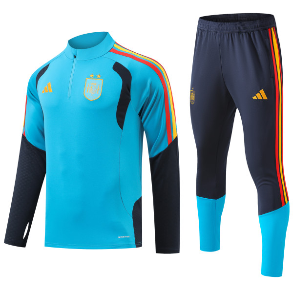 2026-27 Spain Lake Blue Half Pull Training Suit(半拉链)(have two star ⭐⭐)