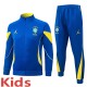 2026-27 Kids Brazil Blue Long-Pull Training Suit  E26128#
