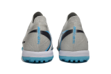 N Grey Flat Soccer Shoes 002