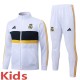 2026-27 Kids Real Madrid White Long Pull Training Suit E26132#