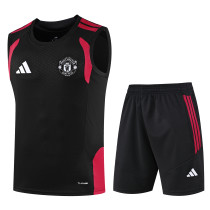 2026-27 Manchester United Black Vest Training Short Suit