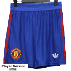 2026-27 Mens Manchester United Away Blue Player Shorts Pants