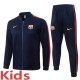 2026-27 Kids Barcelona Cyan Long Pull Training Suit E26147#