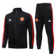 2026-27 Mens Manchester United Black Long-Pull Training Suit  A26089#