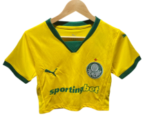 2025-26 Women Palmeiras Third Away Yellow Cheerleader Shirt