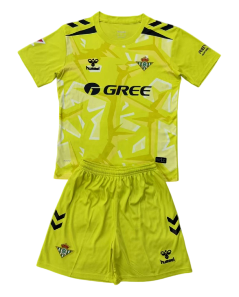 2026-27 Kids Real Betis Yellow Goalkeeper Soccer Jersey