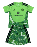 2026-27 Kids Manchester United Goalkeeper Gree Soccer Jersey