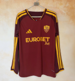2026-27 Mens Roma Home Red Long Sleeve Soccer Jersey