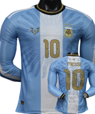 2026-27 Argentina Messi #10 Farewell Match Long Sleeve Player Version Soccer Jersey (签名版)
