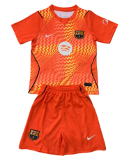 2026-27 Kids Barcelona Orange Goalkeeper Soccer Jersey