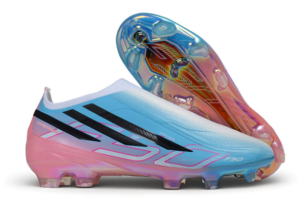 A blue pink Nail Soccer Shoes 095