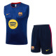 2026-27 Mens Barcelona Royal Blue Vest Training Short Suit  D26095#