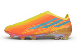 A yellow orange Nail Soccer Shoes 094