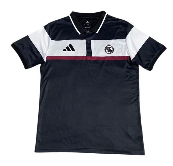 2026-27 Real Madrid Black Polo Fans Soccer Jersey