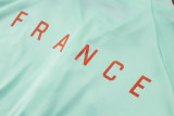 2026-27 Mens France Green Half Pull Training Suit B26110#