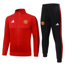 2026-27 Manchester United Red Long Pull Training Suit A26102#