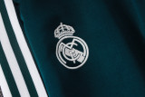 2026-27 Mens Real Madrid dark green Long Pull Training Suit  A26095#
