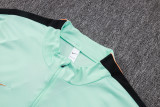 2026-27 Mens France Green Half Pull Training Suit B26110#