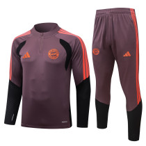 2026-27 Bayern Munich Grey Purple Half Pull Training Suit B26116#(半拉链)