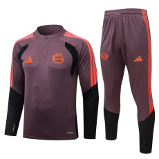 2026-27 Bayern Munich Grey Purple Half Pull Training Suit B26116#(半拉链)