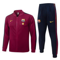 2026-27 Barcelona Maroon Long Pull Training Suit  A26104#