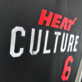 23-24 HEAT JAMES #6 Black City Edition Top Quality Hot Pressing NBA Jersey (V领）