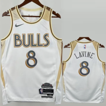 24-25 BULLS LAVINE #8 White City Edition Top Quality Hot Pressing NBA Jersey