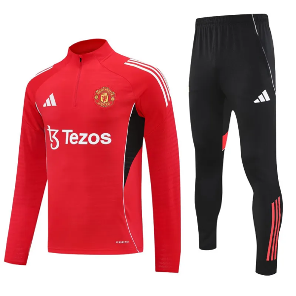 25-26 Man Utd High Quality Half Pull Tracksuit