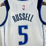 22-23 Dallas Mavericks RUSSELL #5 White Top Quality Hot Pressing NBA Jersey(V领)