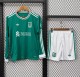 25-26 LIV Third Long Sleeve Kids Soccer Jersey 1:1 Thai Quality(长袖)