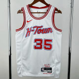 23-24 ROCKETS DURANT #35 White City Edition Top Quality Hot Pressing NBA Jersey