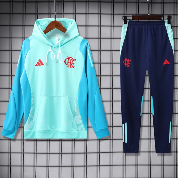25-26 Flamengo Light blue Hoodie Tracksuit (卫衣套装)