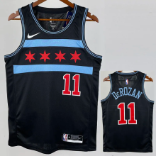 2019 BULLS DEROZAN #11 Black City Edition Top Quality Hot Pressing NBA Retro Jersey