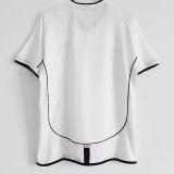 2002 England Home White Retro Soccer Jersey