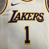LAKERS RUSSELL #1 White Top Quality Hot Pressing NBA Jersey