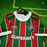 25-26 Fluminense Home Kids Soccer Jersey