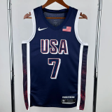 2024 Olympic Game USA DURANT # 7 Dark Blue Basketball Jersey
