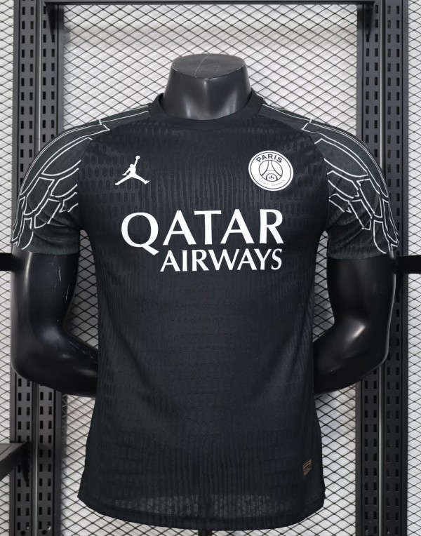 25-26 PSG Black Goalkeeper Player Version Soccer Jersey