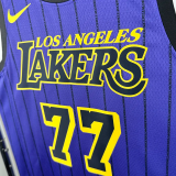 20-21 Lakers DONCIC #77 Purple Top Quality Hot Pressing NBA Jersey(圆领)