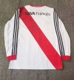 2013-2014 River Plate White Long Sleeve Retro Soccer Jersey
