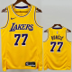 22-23 Lakers DONCIC #77 Yellow Top Quality Hot Pressing NBA Jersey(圆领)