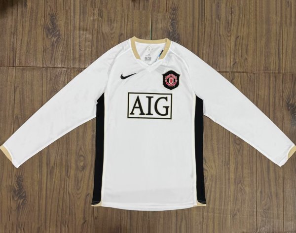 2005-2006 Man Utd Long sleeves Away Retro Soccer Jersey