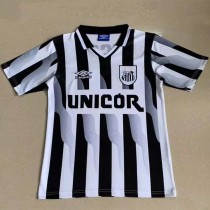 1998-1999 Santos FC Away White and Black Retro Soccer Jersey 1998-1999 Santos FC Away White and Black Retro Soccer Jersey