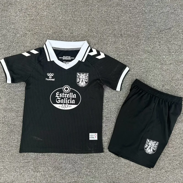 25-26 Celta 100th Anniversary Black Kids Soccer Jersey 1:1 Thai Quality