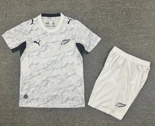 25-26 New Zealand White Kids Soccer Jersey