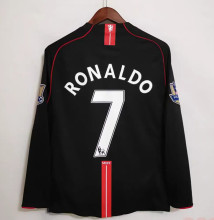 RONALDO 7 #2007-2008 Man Utd Third League Edition Retro Soccer Jersey(联赛版 带双臂章)
