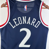 24-25 Clippers LEONARD #2 Navy Blue Away Top Quality Hot Pressing NBA Jersey