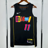 21-22 HEAT JAQUEZ JR. #11 Black City Edition Top Quality Hot Pressing NBA Jersey (圆领）